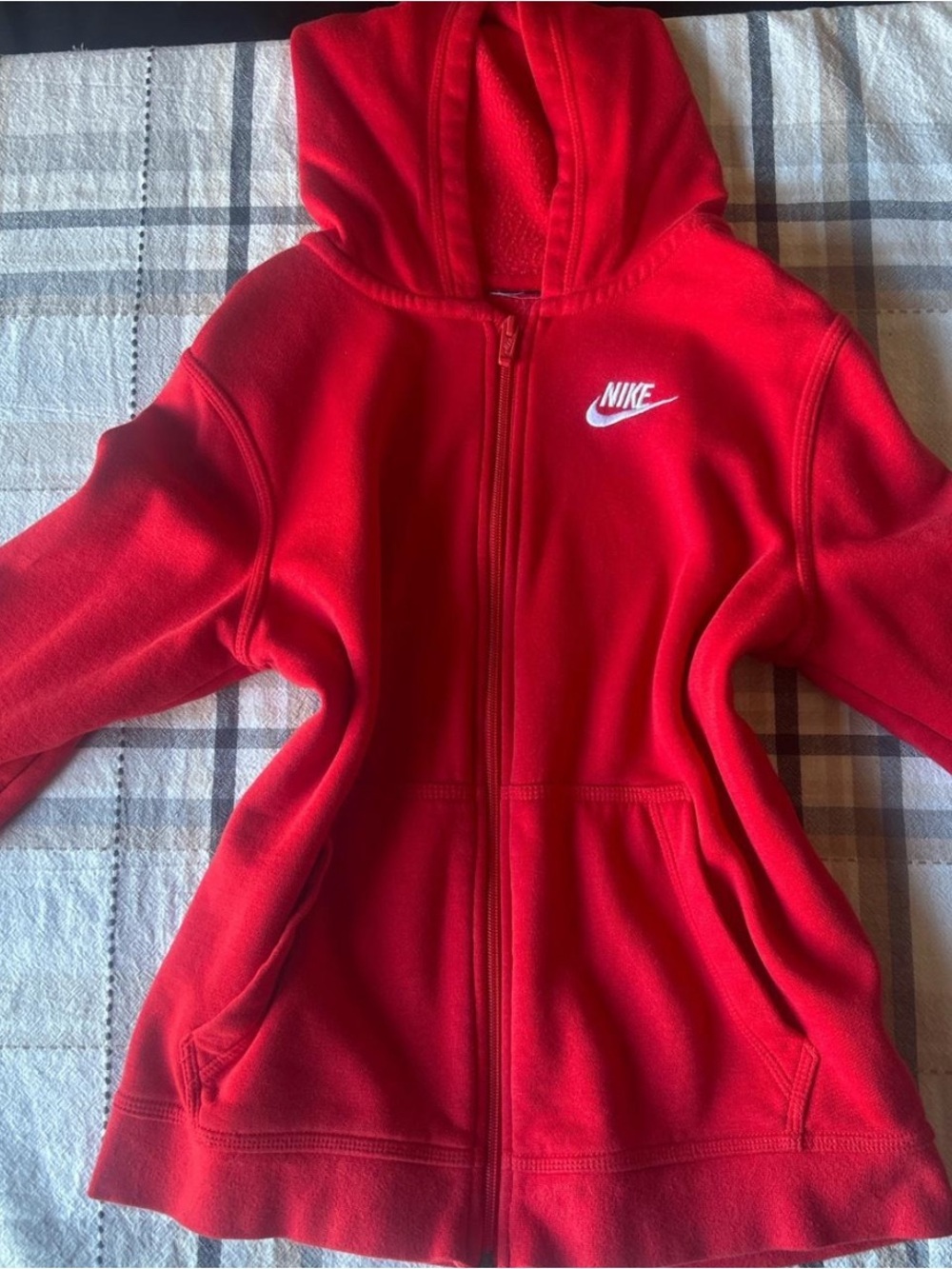Kids Large Red Nike Zip-Up